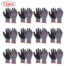 Safety Work Gloves MicroFoam Nitrile Coated Foam Gloves L-Size/12 Pairs