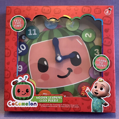 Lernuhr Puzzle aus Holz. Cocomelon. Alter 3+ - NEU im Karton