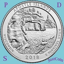 2018 PDS APOSTLE ISLANDS NATIONAL LAKESHORE (WISCONSIN QUARTERS UNCIRCULATED SET