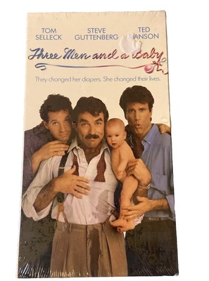 Three Men And A Baby Vhs Romantic Comedy Tom Selleck Ted Danson Vintage