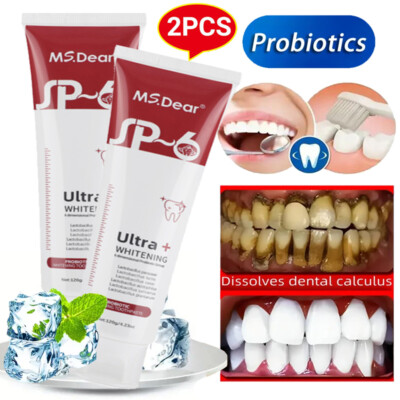 2PCS SP-6 Probiotic Toothpaste, Sp-6 Toothpaste Whitening Quick White Toothpaste