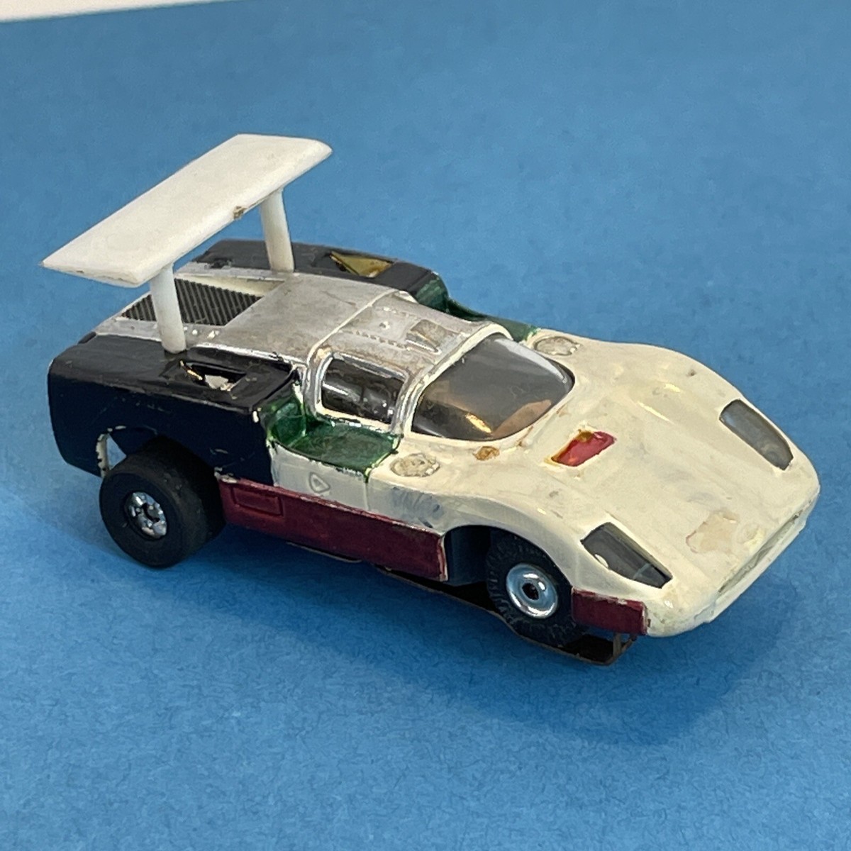 Aurora T-Jet Tuff Ones White Chaparral 2F Slot Car Old Repaint As