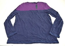 Perry Ellis Mens Sweater Long Sleeve Crew Neck Pullover Blue Purple Size XL NWT