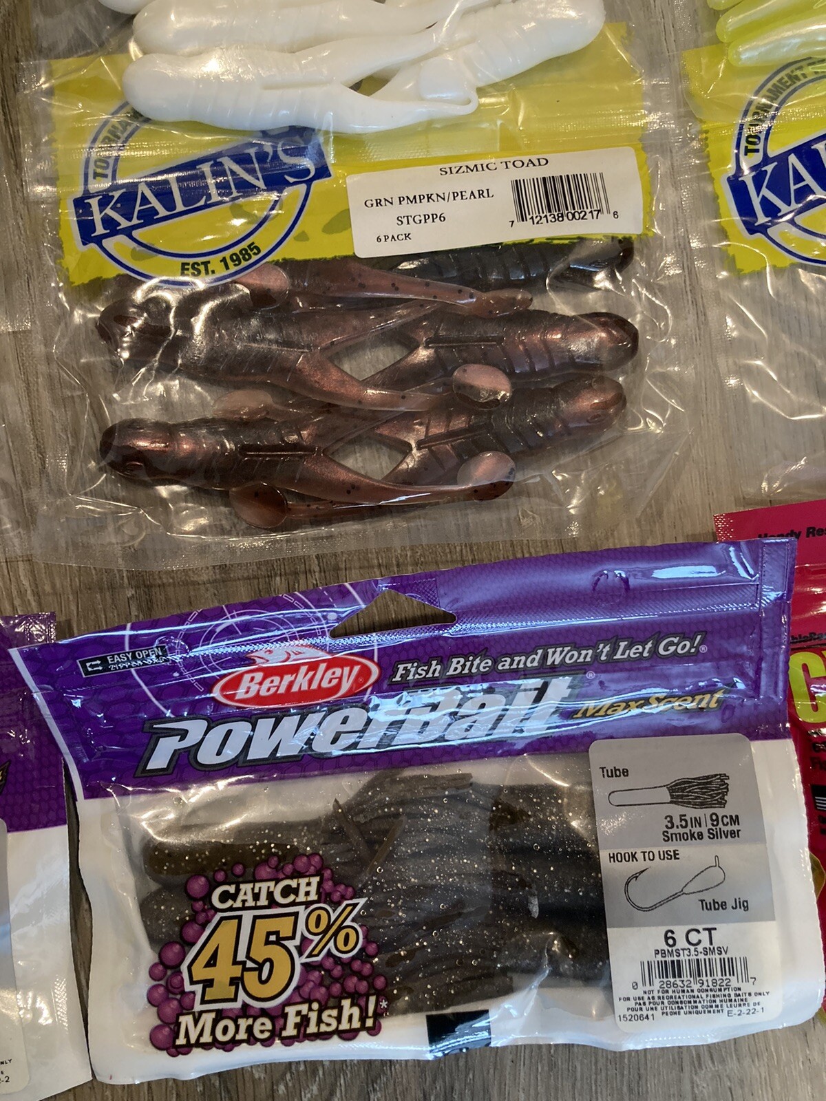 Lot of 26 Sealed Packs Mixed Soft Plastics - Kalin’s - Howie’s - PowerBait - Yum - Image 7