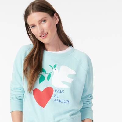 Peace sign j crew peace stores sweatshirt