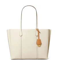 NWT TORY BURCH Perry Triple Compartment Leather Tote New IVORY AUTHENTIC