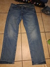 Vintage Levi's 502 Big E Jeans 90s Premium Whiskering Actual 36 30 Cowboy Denim