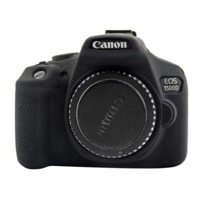 AMZER Soft Silicone Protective Case for Canon EOS 1300D / 1500D - Black