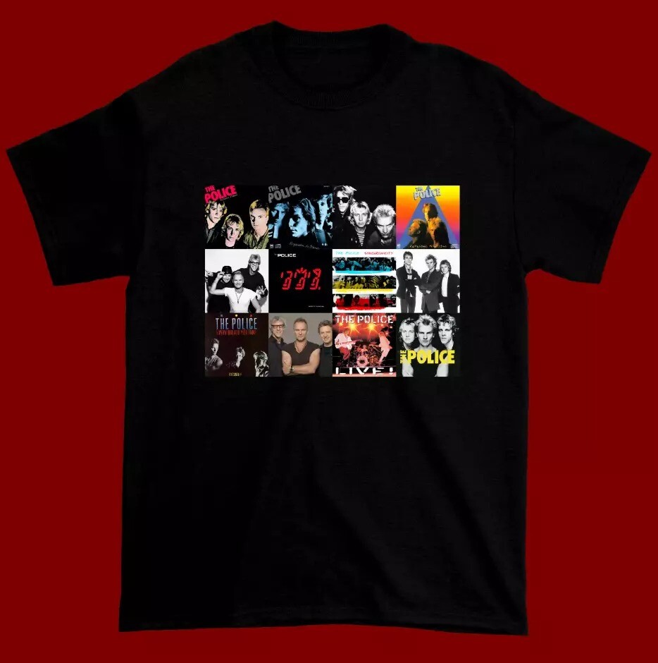 Rare The Police Band Full Album Black All Size Unisex T-Shirt