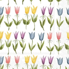 Boston International - Tulip Pattern Cocktail Napkin - C052000