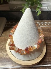 Beautiful Natural Carnelian Chip Stretch Brac...