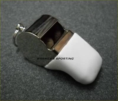 HWC NICKEL PLATED BRASS POLICE WHISTLE /WHITE LIP GUARD