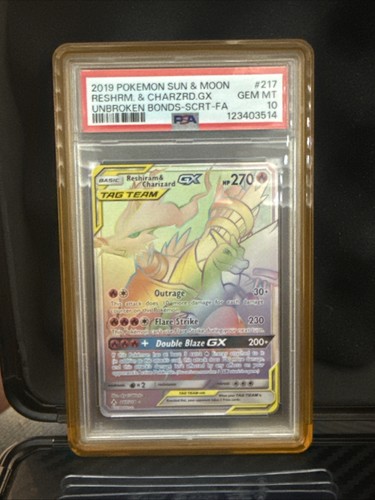 Reshiram & Charizard-GX graded PSA 10 for sale on eBay