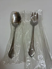 New Oneida Rogers Summer Mist Autumn Glow Stainless Serving Set Fork & Spoon