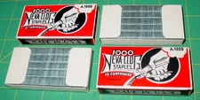 2 Neva-Clog A.1000 Boxes Of Staples for Neva-Clog S-100 Stapler (2000ct) NOS USA