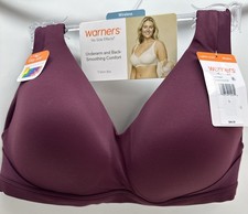 Warners Bra No Side Effects Underarm Back Smoothing Wireless Large RA2231A