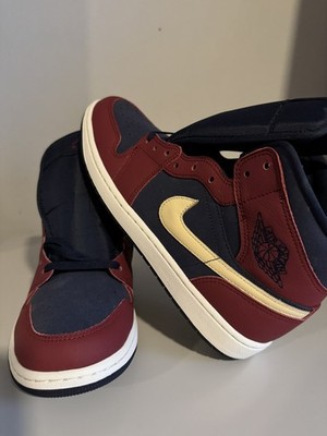 Nike Air Jordan 1 Mid SE Team Red/Pale Vanilla-Obsidian Size UK 8