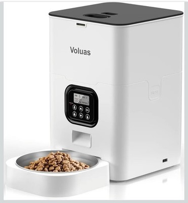 VOLUAS Automatic Cat Feeders - Timed Pet Feeder for Cats and Dogs with Dry Food