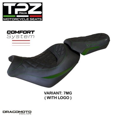 KAWASAKI VULCAN 650 2014-2025 Sattelbezüge KWVOLTC-7MG-1 TPZ grün COMFORT SYS...