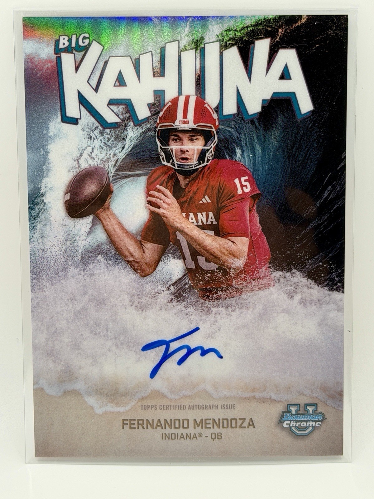 2025 Bowman Chrome U Big Kahuna Auto Fernando Mendoza CASE HIT SSP HEISMAN