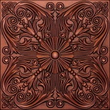 Decorative Texture Ceiling Tiles Glue UP - R39 Antique Copper Hide the Popcorn