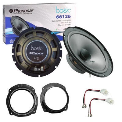 Kit 2 Haut-Parleurs Phonocar Bicone Avant pour Fiat Bravo II 2006 Noir 6,5" 4 Ω - Photo 1/4