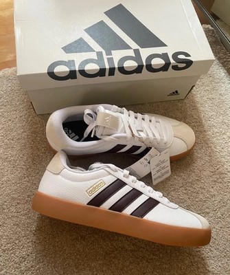 adidas VL Court 3.0 Suede/Leather Sportwear Cushion Skate Trainer Tan/Gum ID6288