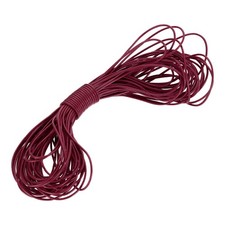 19.7 Yard 2mm Round Leather Cord Lacing String for DIY Crafts, Rose Red