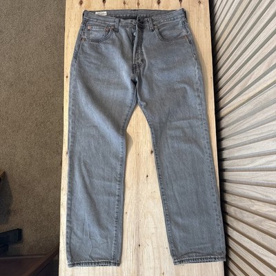 Levi's 501 Premium 93' Jeans Men's 32x30 Gray Denim Straight Leg Button Fly