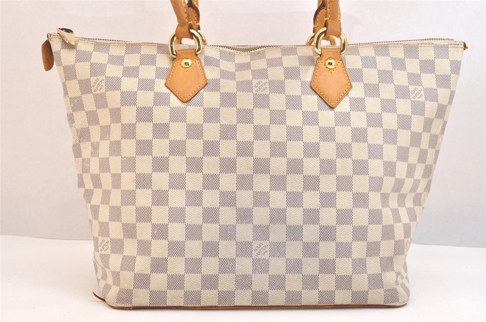 Auténtico bolso de hombro Louis Vuitton Damier Azur Saleya MM N51185 LV 4669N Foto 2 de 4