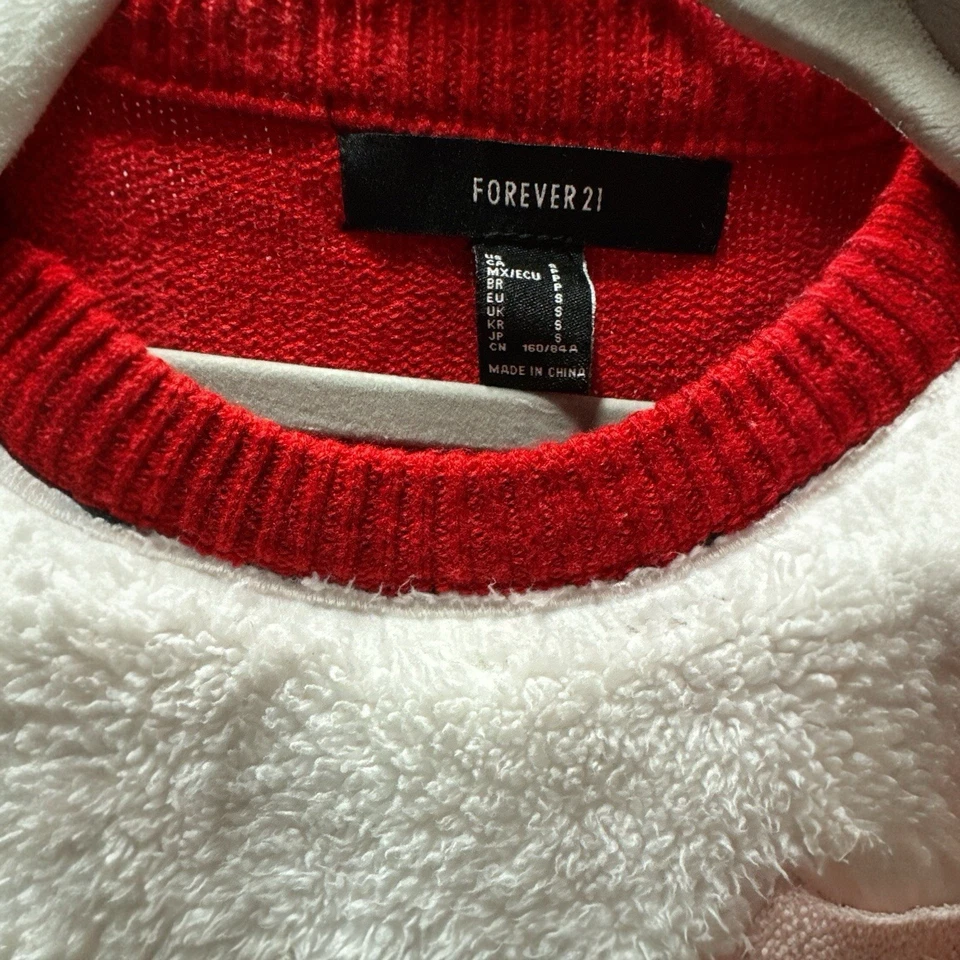 Suéter Pullover Forever 21 Feo Navidad Tejido Cuello Redondo Talla Pequeña Foto 4 de 4