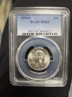 1954-S  U.S. Silver Washington Quarter 25c PCGS MS65 90% Silver