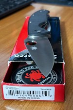 Spyderco Tenacious C122GP 8Cr13MoV Plain Blade G10 Knife Pre-Owned NICE!