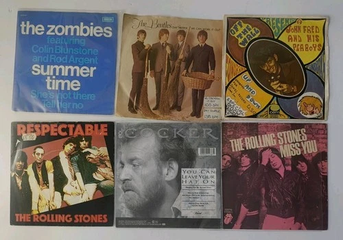 Various Beatles Bowie Classic Rock Collection 30+ 7" Singles VG+
