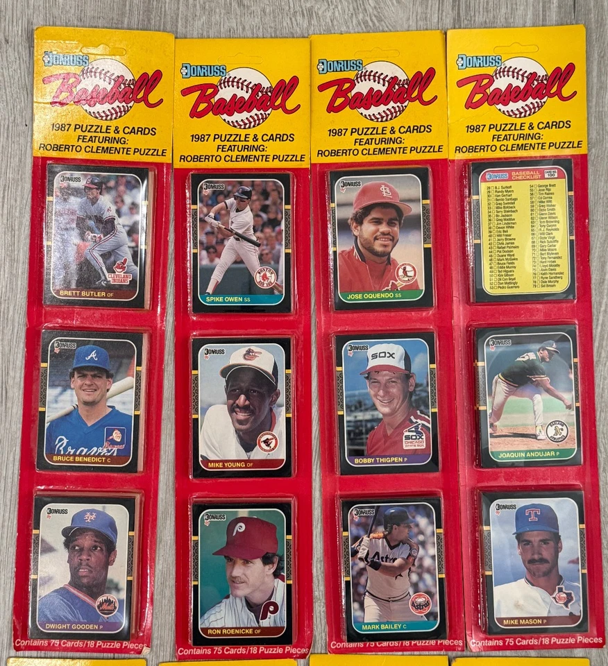 (12) 1987 Donruss Baseball Sealed Blister Packs. 900 cards. Bo Jackson on top - Image 3 of 4