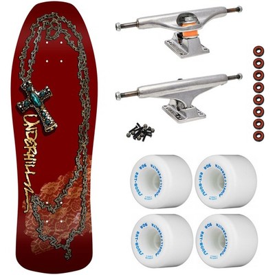 Powell Peralta Skateboard Ray Underhill Cross Burgundy/Gold Foil