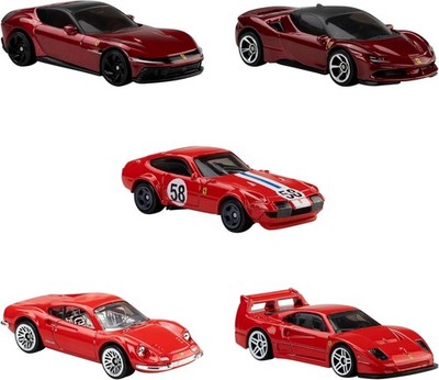 Hot Wheels 2026 Ferrari Vehicle 5 pack - Mattel - IN STOCK!