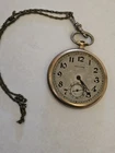 Antique Waltham Pocket Watch with Fob Not Working Parts or Repair As-is