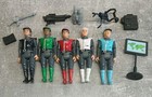 Lot figurines Captain Scarlet 3,75" années 90 Gerry Anderson bleu noir x 5 