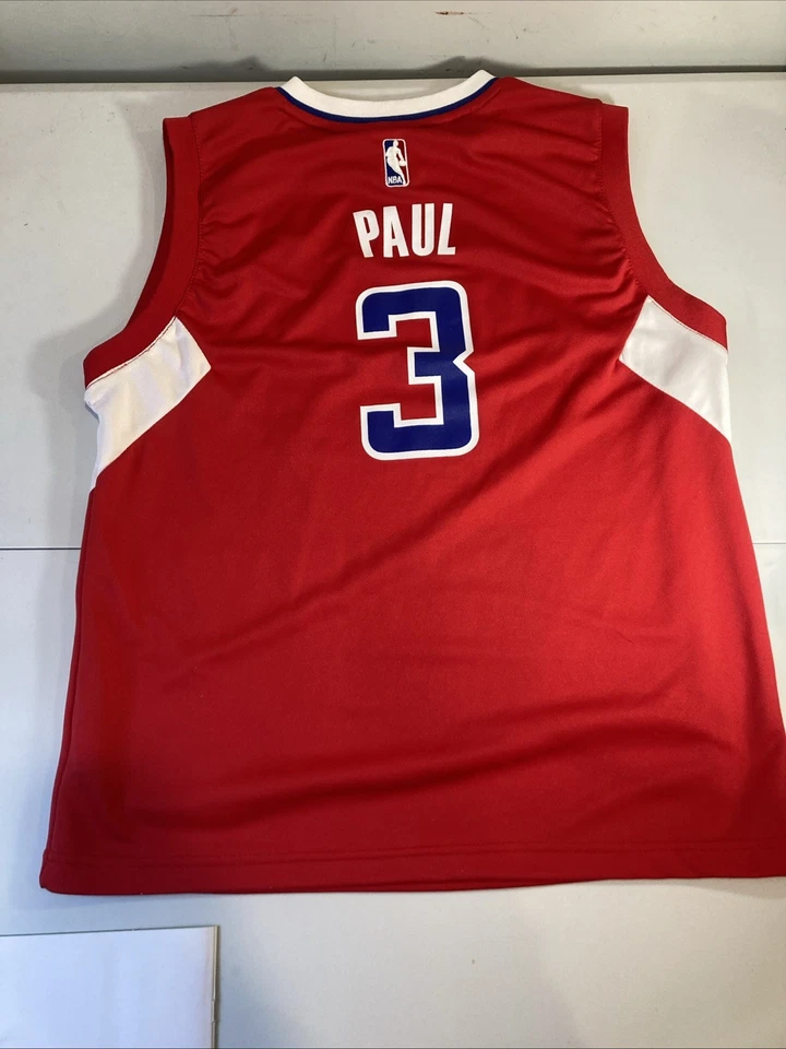 Camiseta de basquete Adidas Los Angeles Clippers grande vermelha NBA Chris Paul 3 - Imagem 4 de 4