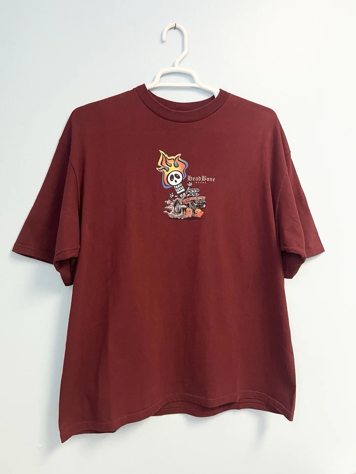 Camiseta Vintage Años 90 Marca Headbone XL Arte Skate Grunge Camiseta Manga Corta Foto 3 de 4