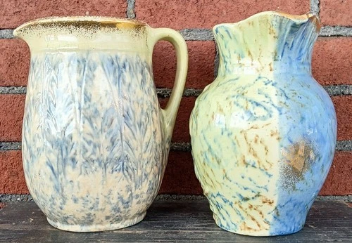 Roseville Colonial Trial Glaze Mint, plus an Early Pitcher, Vintage Art Pottery
