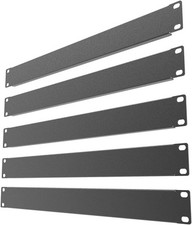 5 Pack of 1U Blank Panel - Metal Rack Mount Filler for 1UBP5PC, black