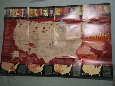 NORTH AMERICAN INDIAN CULTURES+INDIAN COUNTRY MAP National Geographic Sept. 2004