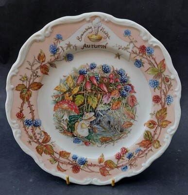 BONE CHINA ROYAL DOULTON BRAMBLY HEDGE FOUR SEASONS SALAD PLATE