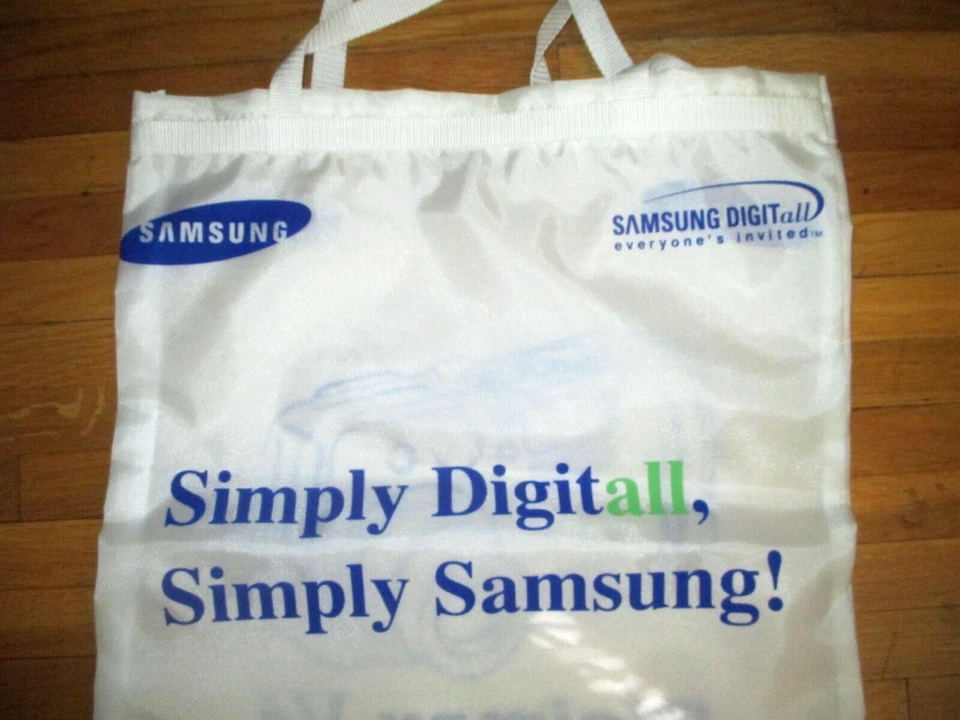 2003? SAMSUNG DIGIMAX V4 DIGITAL CAMERA ADVERTISING NYLON PROMOTIONAL BAG TOTE - Image 4 of 4