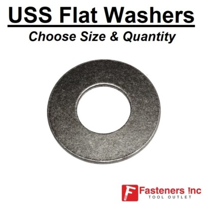 #ad USS Flat Washers Plain Black Steel Large Low Carbon Grade 2 All Sizes amp; Qtys $187.71
