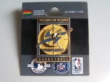 NBA Washington Wizards Open Work Pin Stamped 1997 Imprinted Products OOP Vintage