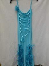 Fabulous Prom Ball Evening Occasion Turquoise Blue Long Dress Size 8/10