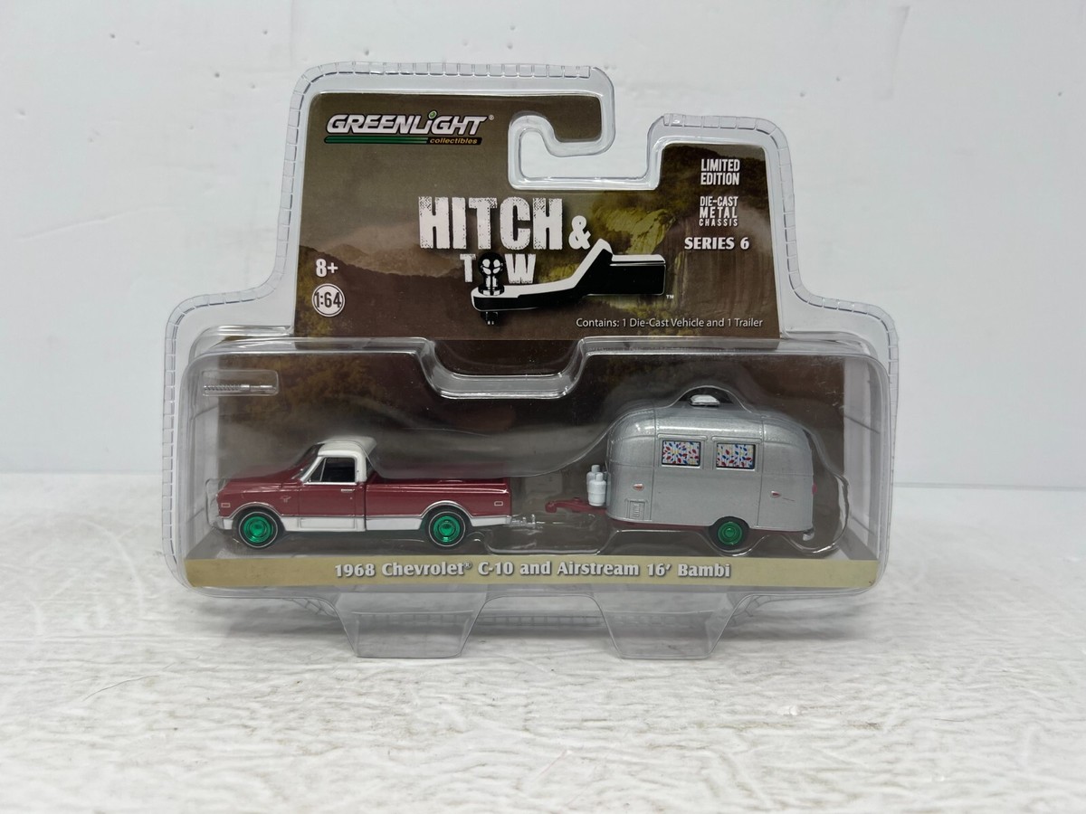 Greenlight Hitch & Tow 1968 Chevy C-10 and Airstream Green Machine